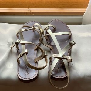 Target Brand gold sandals